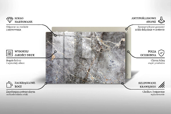 Zaščitna plošča za štedilnik Kamnita tekstura
