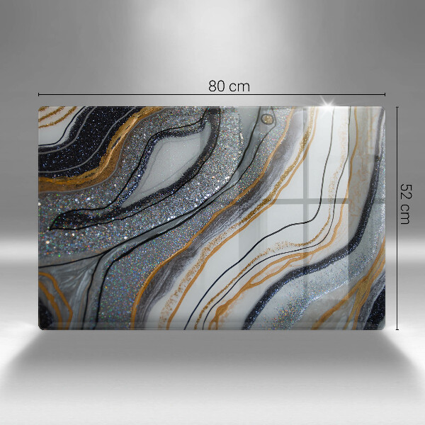 Zaščitna plošča za štedilnik kamen z zlatom