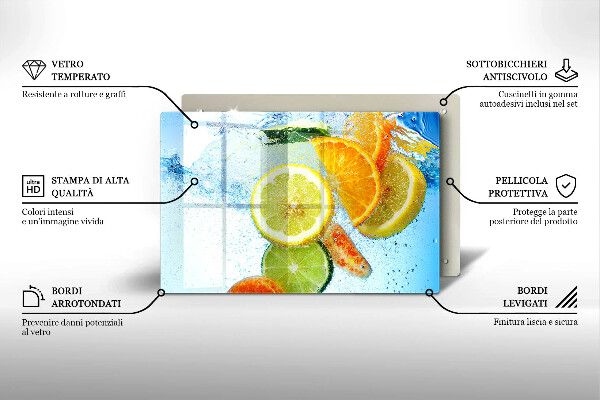 Zaščitna plošča za štedilnik Sočna citrusna voda