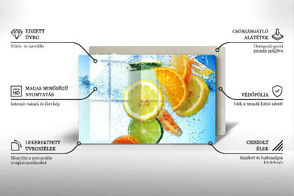 Zaščitna plošča za štedilnik Sočna citrusna voda