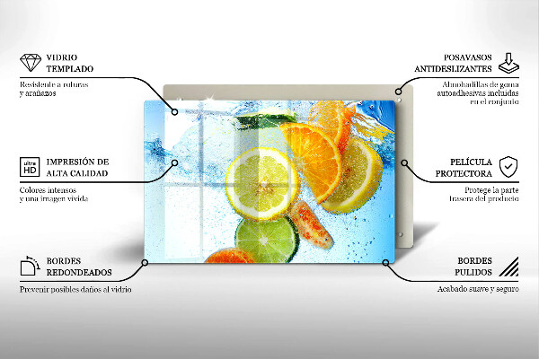 Zaščitna plošča za štedilnik Sočna citrusna voda