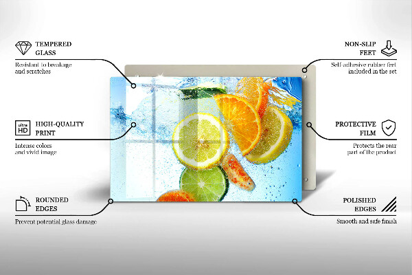 Zaščitna plošča za štedilnik Sočna citrusna voda