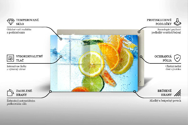 Zaščitna plošča za štedilnik Sočna citrusna voda
