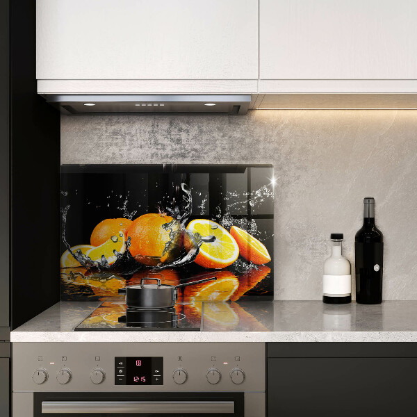 Zaščitna plošča za štedilnik Sočno oranžno sadje