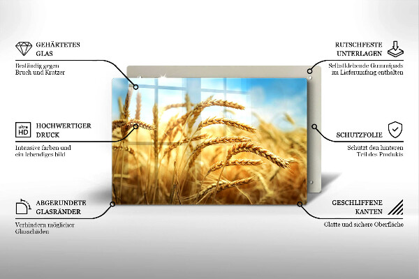 Zaščitna plošča za štedilnik Klasje žit na polju