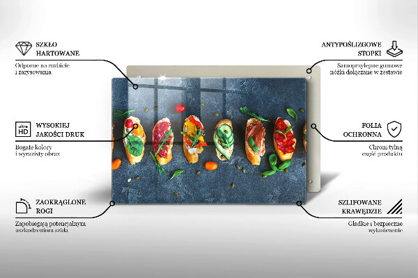 Zaščitna plošča za štedilnik Pisani sendviči