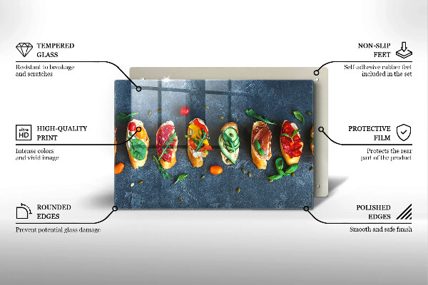 Zaščitna plošča za štedilnik Pisani sendviči