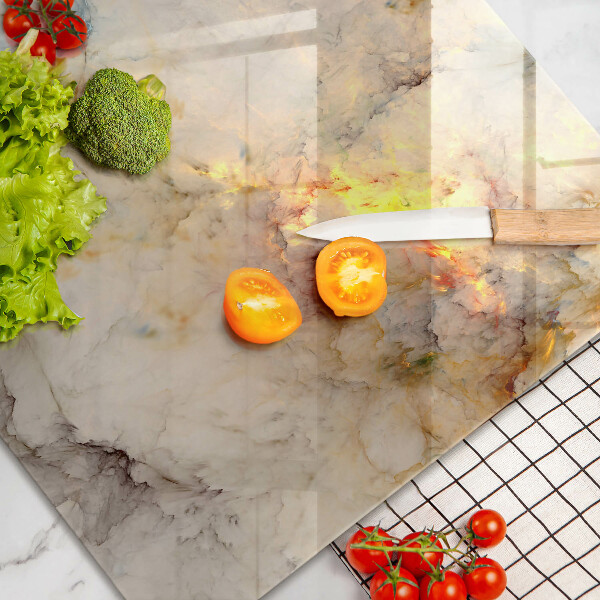 Zaščitna plošča za štedilnik Tekstura marmorja z zlatom