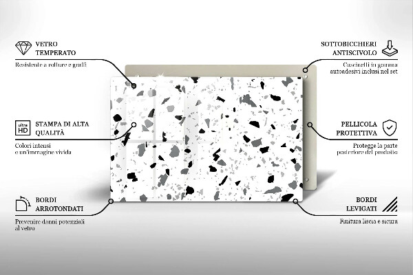 Stenska zaščitna plošča za štedilnik Dekorativna kamenina