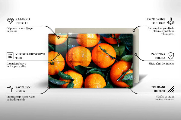 Stenska zaščitna plošča za štedilnik Oranžno sadje