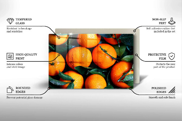 Stenska zaščitna plošča za štedilnik Oranžno sadje