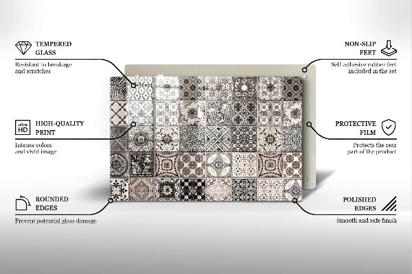 Zaščitna plošča za štedilnik Dekorativne ploščice