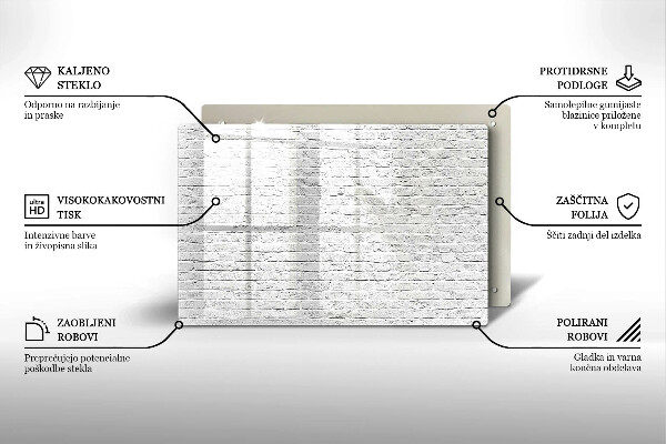 Zaščitna plošča za štedilnik Stena iz opečne stene