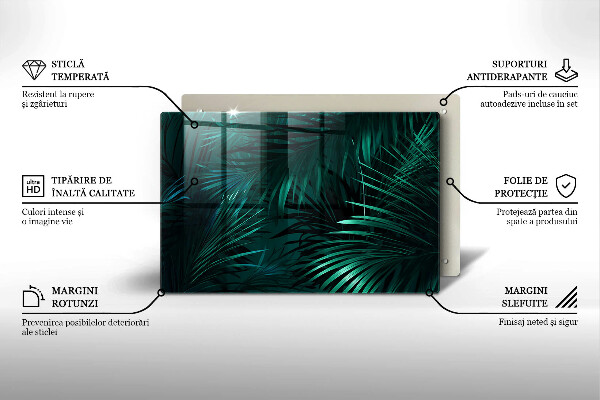 Zaščitna plošča za štedilnik Listi divje džungle