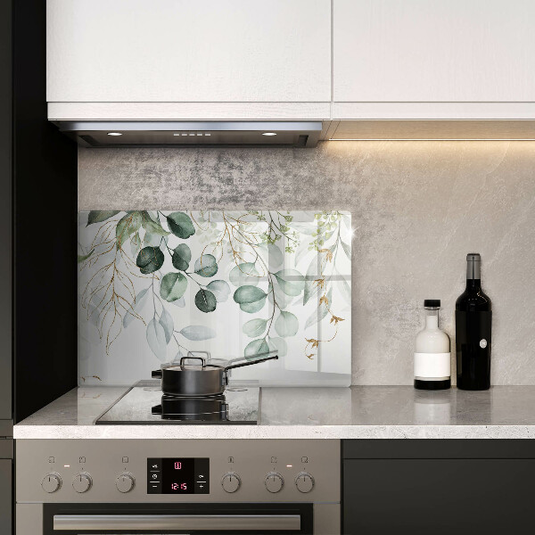 Zaščitna plošča za štedilnik Poslikane rastline