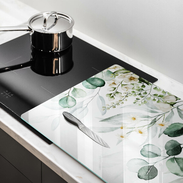 Zaščitna plošča za štedilnik Akvarelne rastline