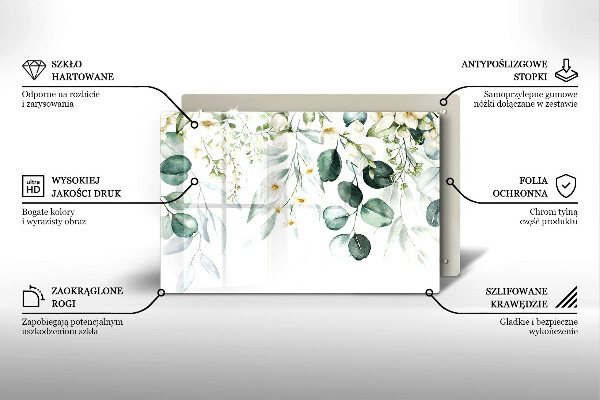 Zaščitna plošča za štedilnik Akvarelne rastline