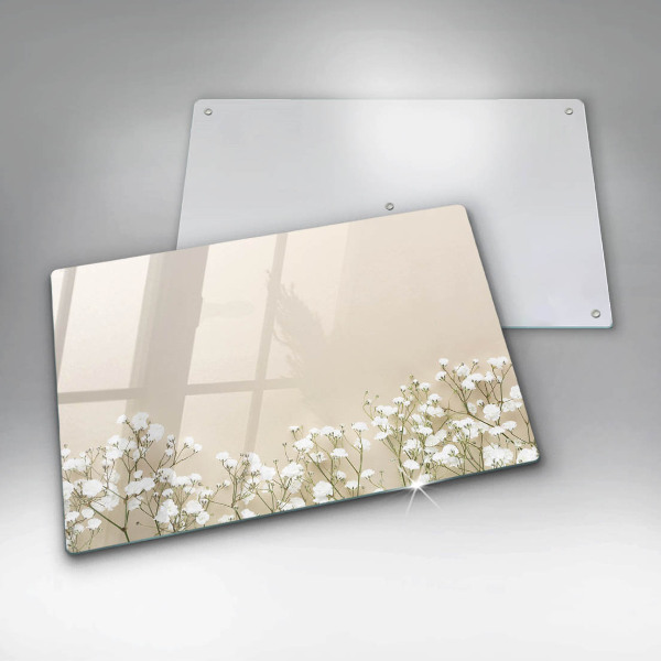 Zaščitna plošča za štedilnik Boho rože iz mavca