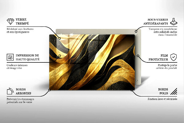 Zaščitna plošča za štedilnik Elegantna abstrakcija