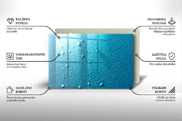 Zaščitna plošča za štedilnik Kapljice vode