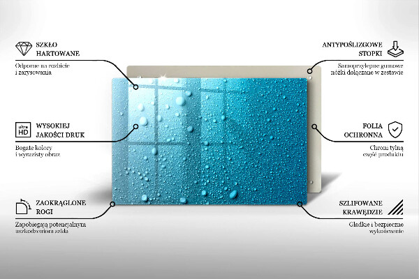 Zaščitna plošča za štedilnik Kapljice vode
