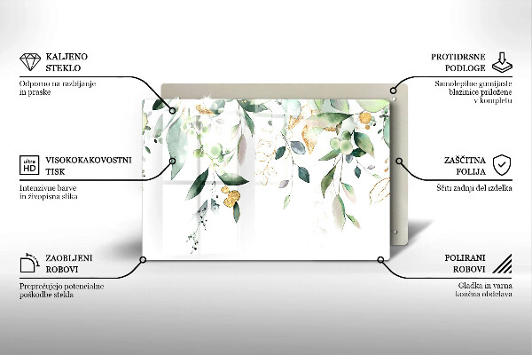 Zaščitna plošča za štedilnik Akvarelni listi