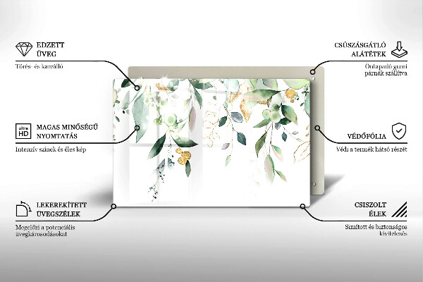 Zaščitna plošča za štedilnik Akvarelni listi