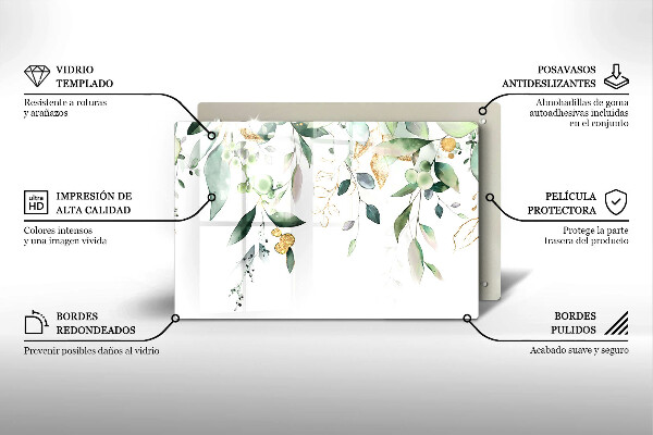 Zaščitna plošča za štedilnik Akvarelni listi