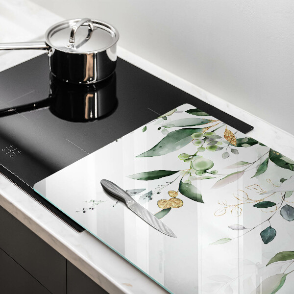 Zaščitna plošča za štedilnik Akvarelni listi