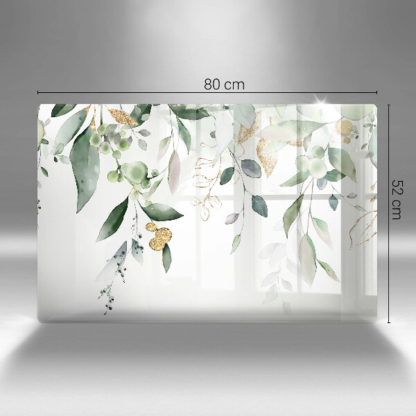 Zaščitna plošča za štedilnik Akvarelni listi