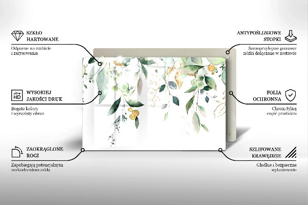 Zaščitna plošča za štedilnik Akvarelni listi