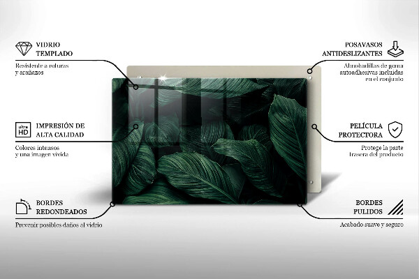 Zaščitna plošča za štedilnik Temni listi