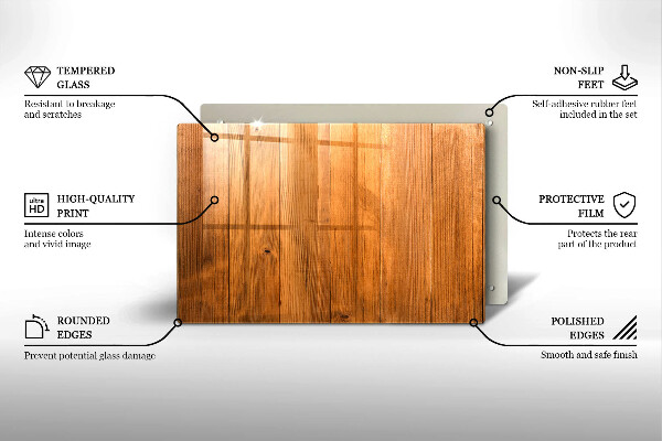 Zaščitna plošča za štedilnik Lesene deske