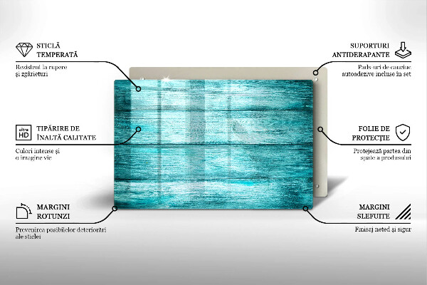 Zaščitna plošča za štedilnik Vintage lesene deske
