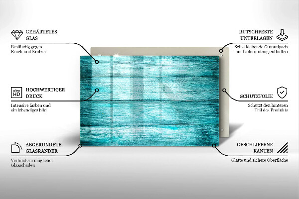 Zaščitna plošča za štedilnik Vintage lesene deske