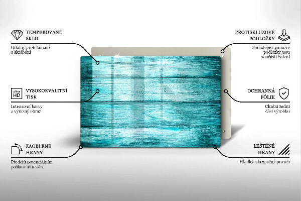 Zaščitna plošča za štedilnik Vintage lesene deske