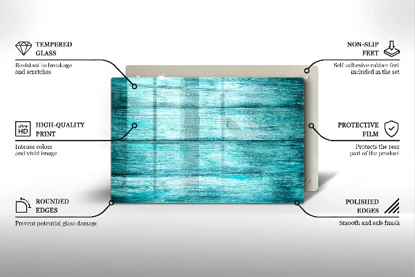 Zaščitna plošča za štedilnik Vintage lesene deske