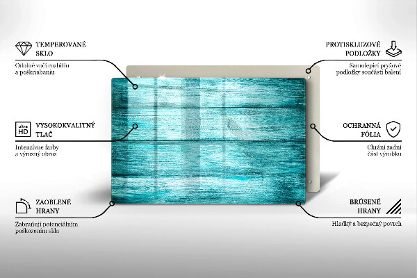 Zaščitna plošča za štedilnik Vintage lesene deske