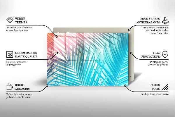 Zaščitna plošča za štedilnik Pastelni listi