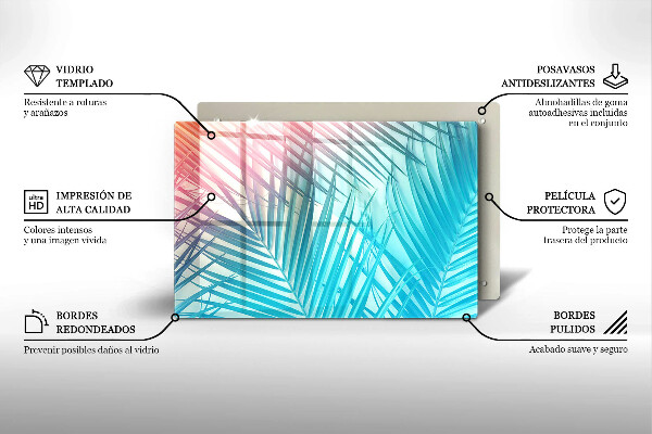 Zaščitna plošča za štedilnik Pastelni listi