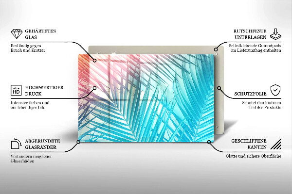 Zaščitna plošča za štedilnik Pastelni listi