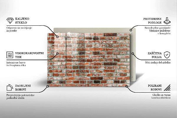 Zaščitna plošča za štedilnik Stara opečna stena