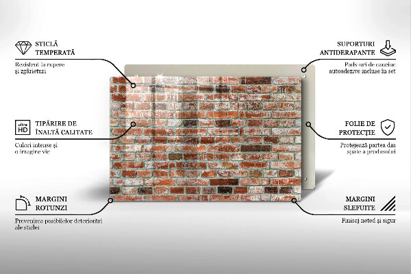Zaščitna plošča za štedilnik Stara opečna stena