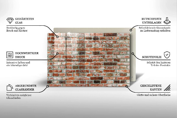 Zaščitna plošča za štedilnik Stara opečna stena
