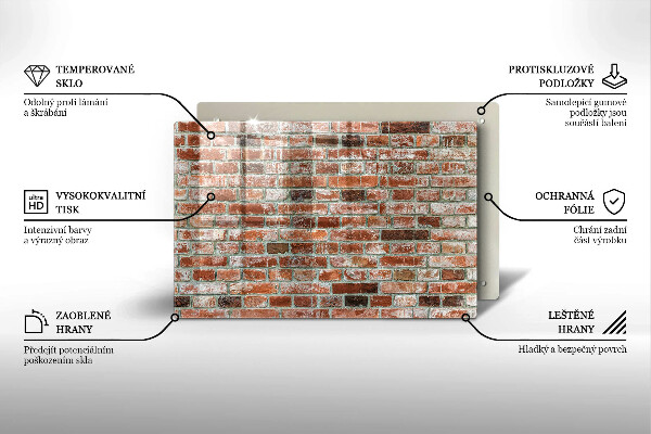 Zaščitna plošča za štedilnik Stara opečna stena