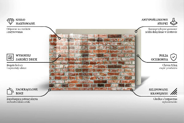 Zaščitna plošča za štedilnik Stara opečna stena