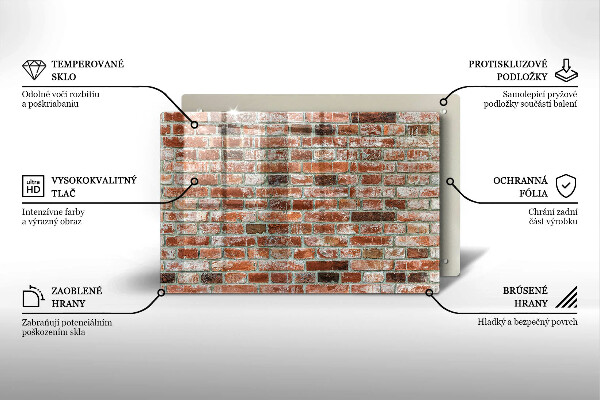 Zaščitna plošča za štedilnik Stara opečna stena