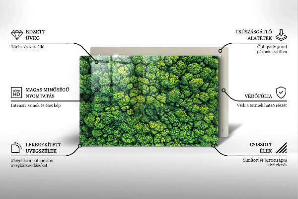 Zaščitna steklena plošča za štedilnik Naravna rastlina mah
