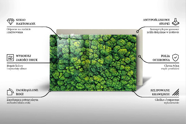 Zaščitna steklena plošča za štedilnik Naravna rastlina mah
