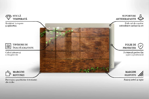 Zaščitna plošča za štedilnik Lesene deske in listi